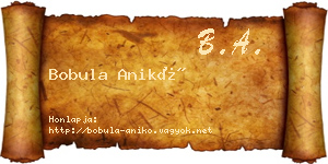 Bobula Anikó névjegykártya