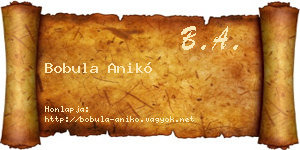 Bobula Anikó névjegykártya